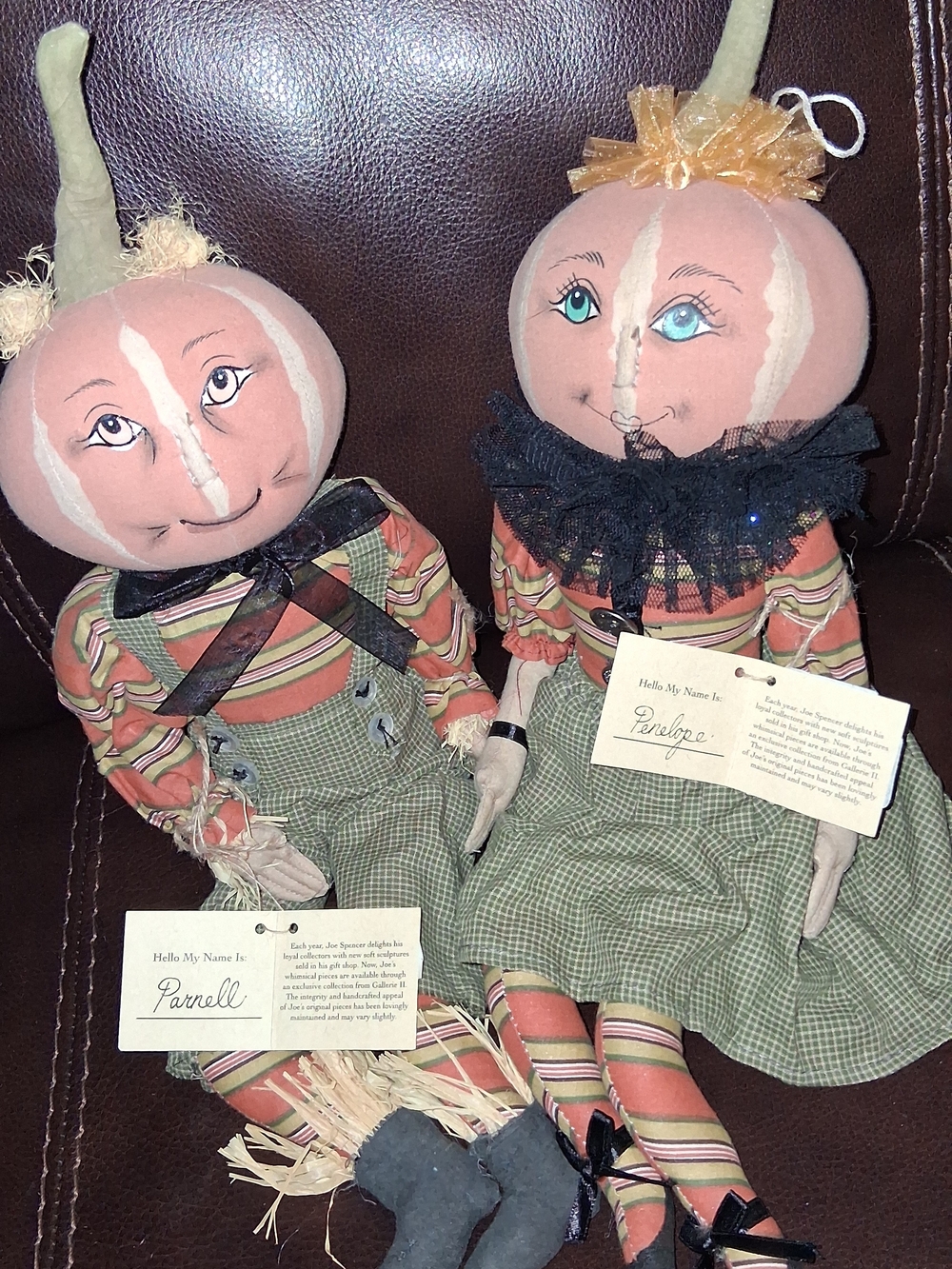 JOE Spencer's Orange & Green Pumpkin Patch Doll Pair Set
